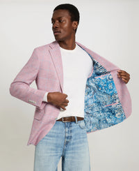 Pink/Blue Window Pane Sport Coat