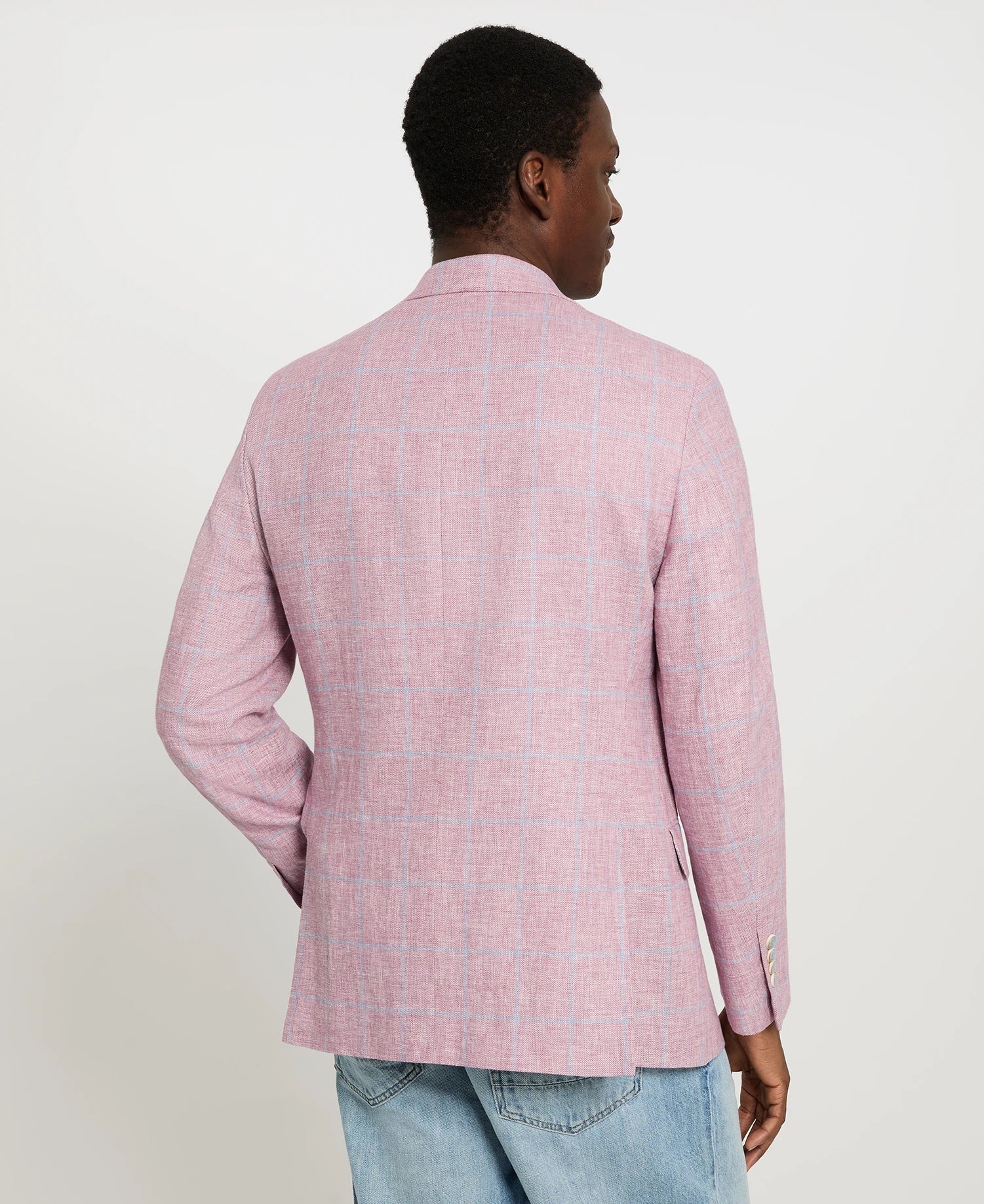 Pink/Blue Window Pane Sport Coat