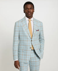 Aqua Plaid Sport Coat