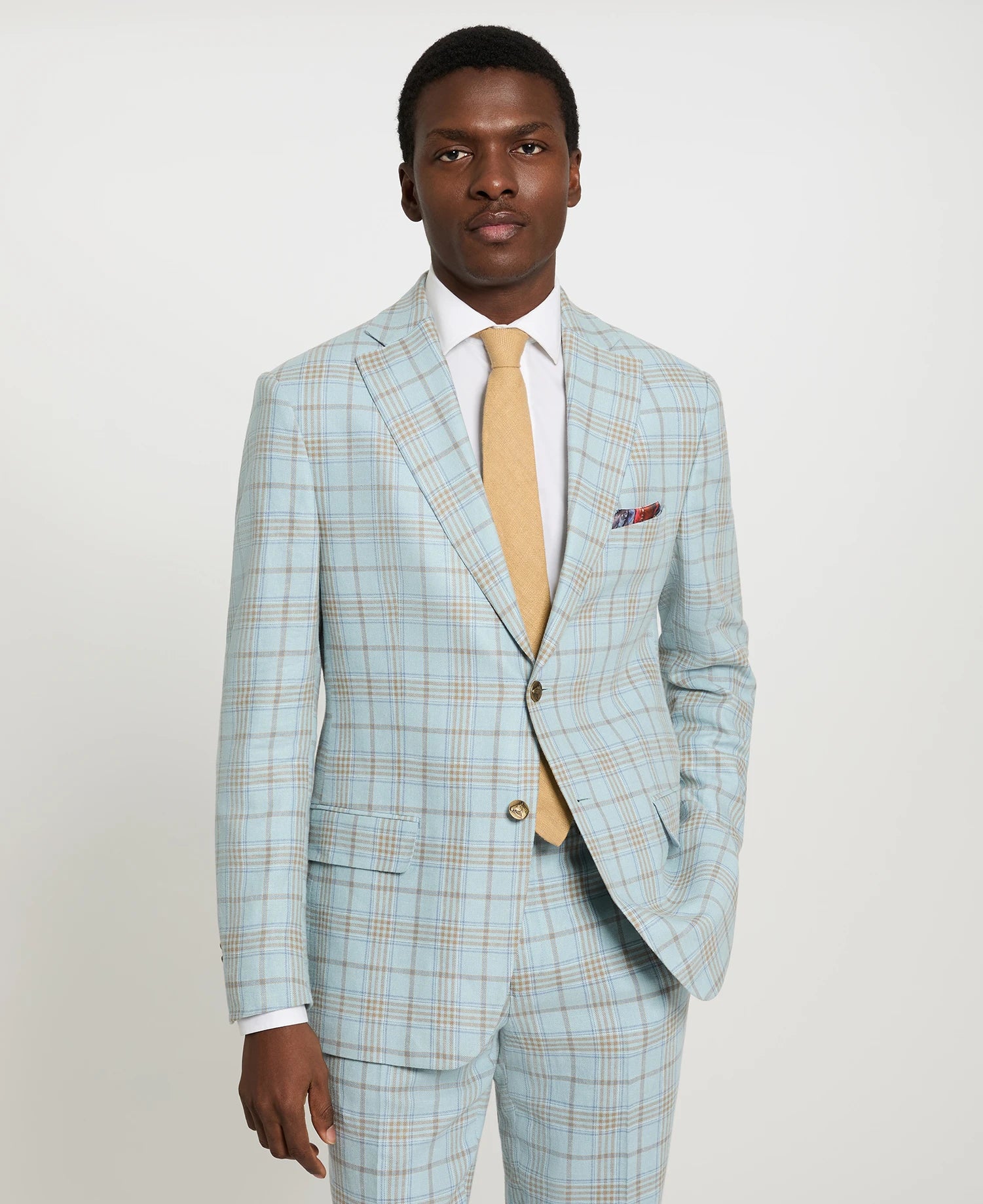 Aqua Plaid Sport Coat