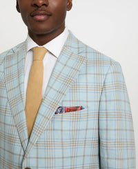 Aqua Plaid Sport Coat