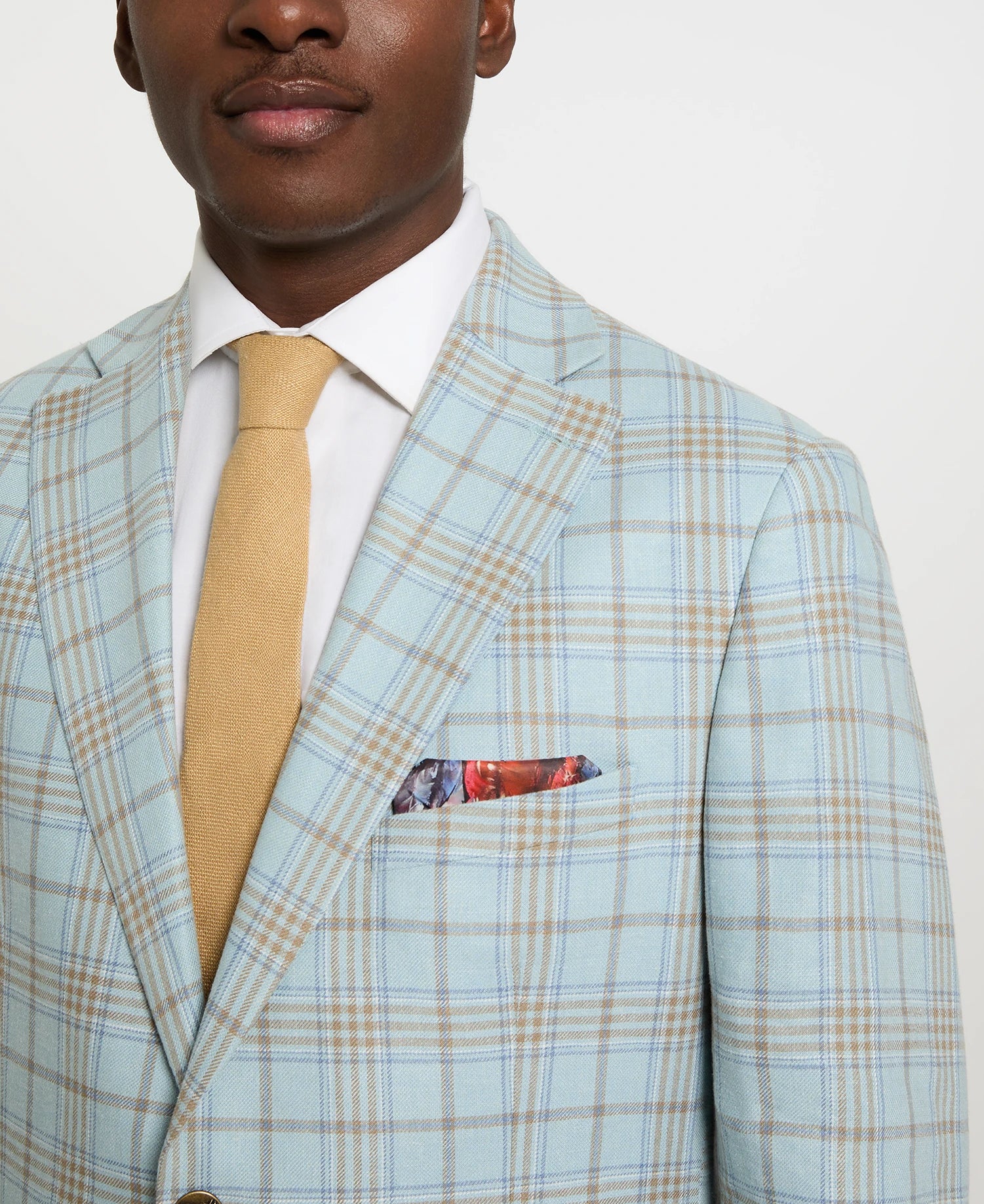 Aqua Plaid Sport Coat