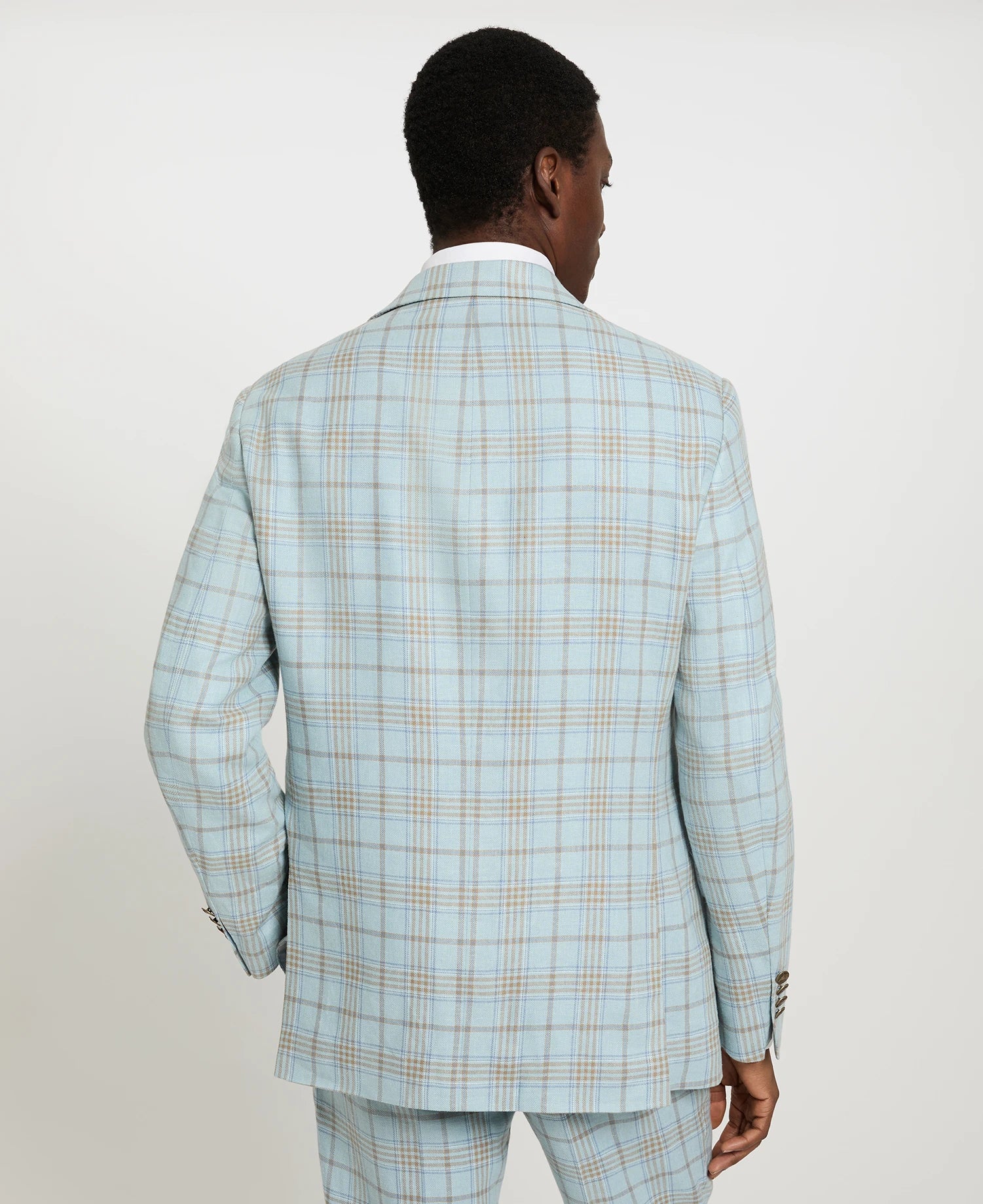 Aqua Plaid Sport Coat
