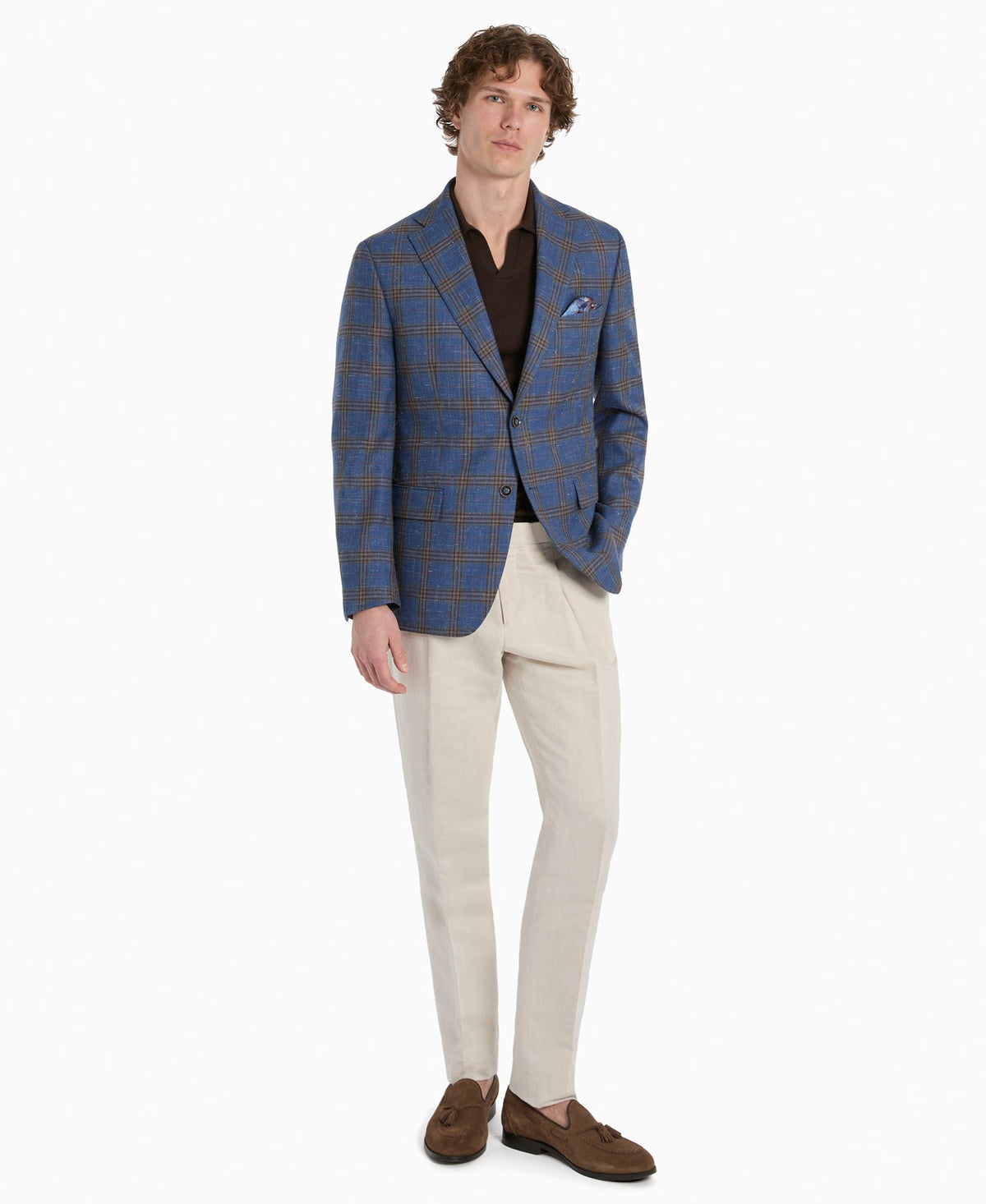 Blue/Brown Windowpane Sport Coat Clothier to The King