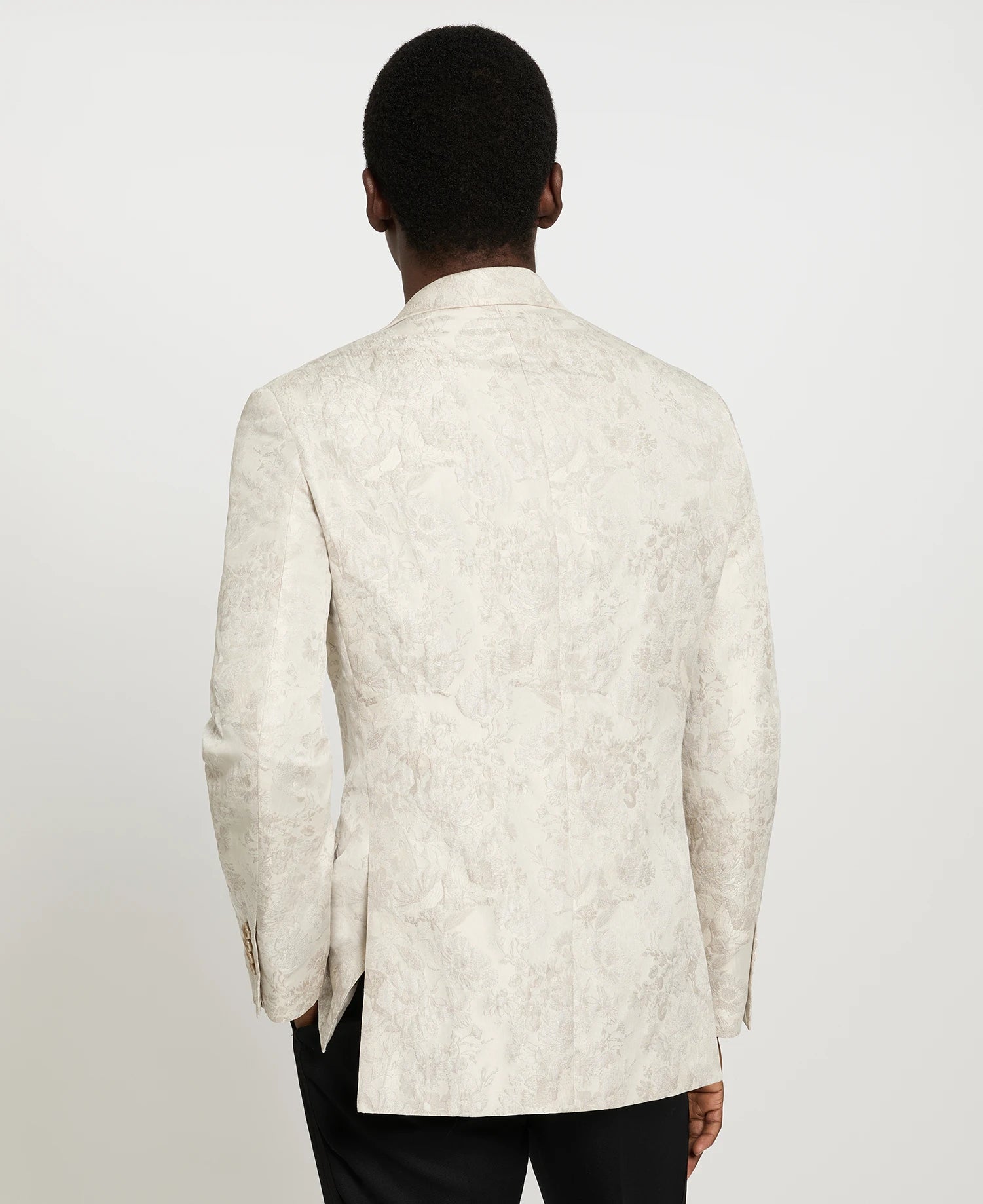 Cream Floral Jacquard Sport Coat