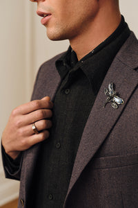 Espresso Herringbone Sport Coat