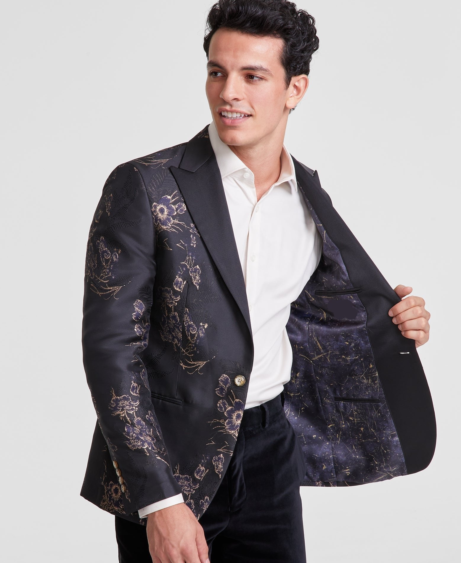 Metallic Floral Jacquard Sport Coat Lansky Bros