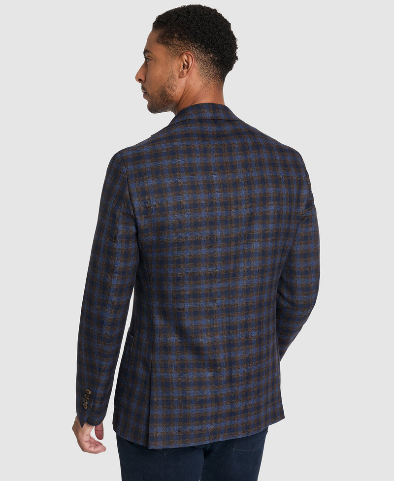 Wool Check Plaid Sport Coat