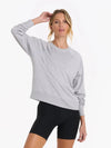 Long-Sleeve Halo Crew - Pale Grey Heather