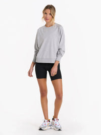 Long-Sleeve Halo Crew - Pale Grey Heather