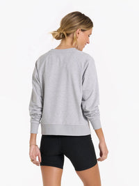 Long-Sleeve Halo Crew - Pale Grey Heather