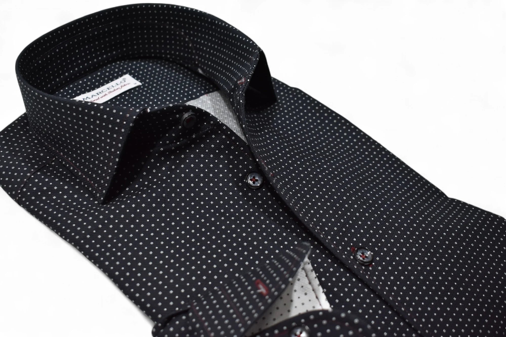 Black w/ White Squares Sport Shirt