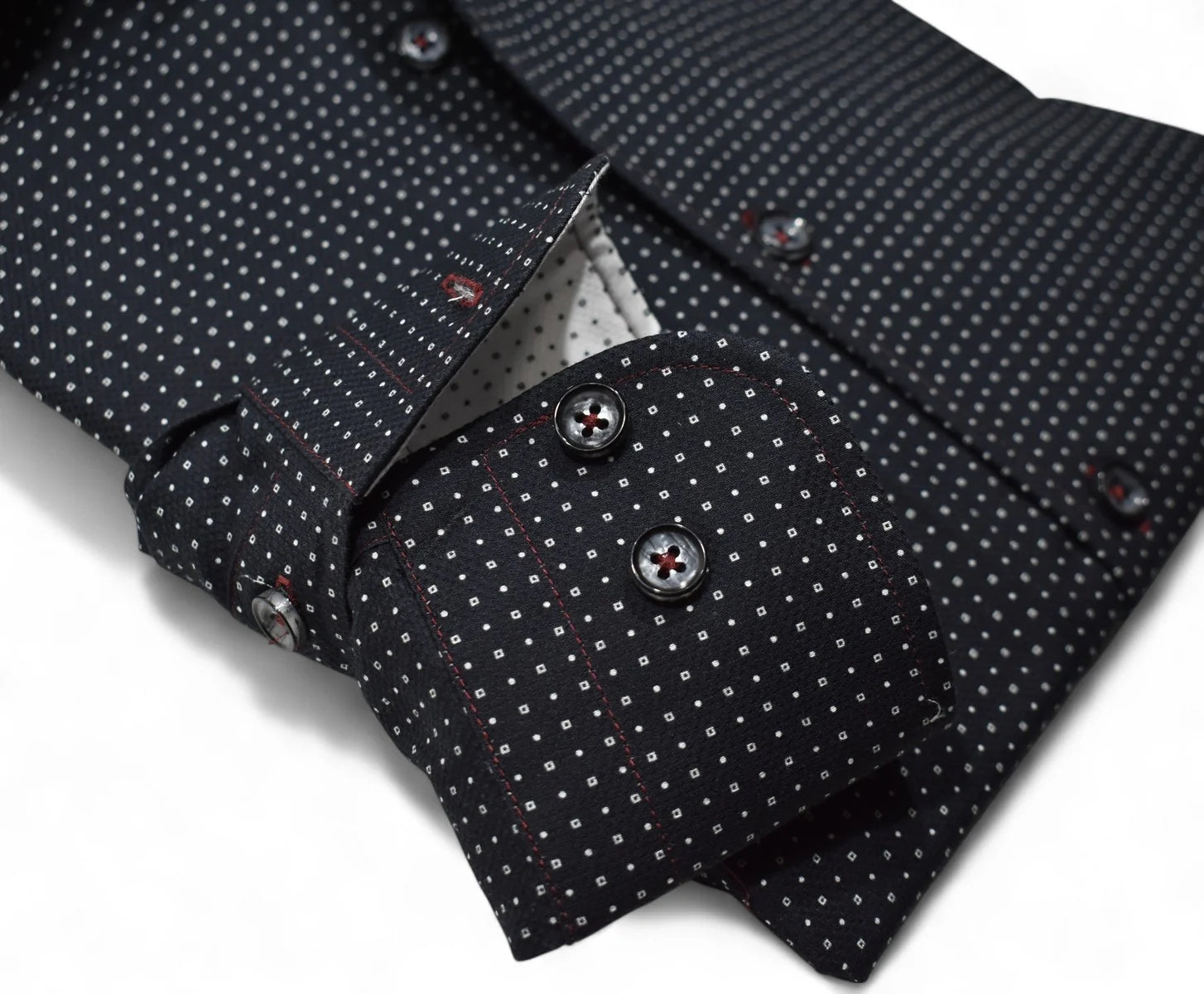 Black w/ White Squares Sport Shirt