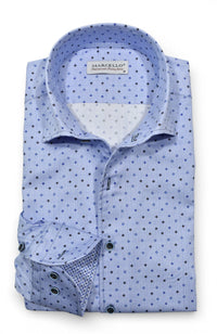 Blue Float Diamonds Sport Shirt