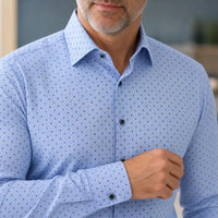 Blue Float Diamonds Sport Shirt
