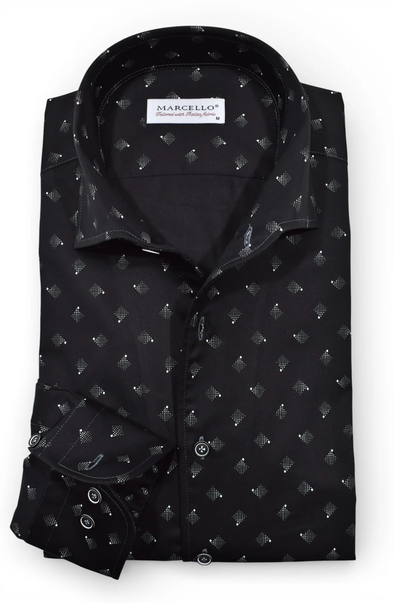 Verezzano Black/White Diamond Sport Shirt