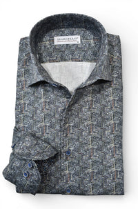 Grey Slate Maze Sport Shirt