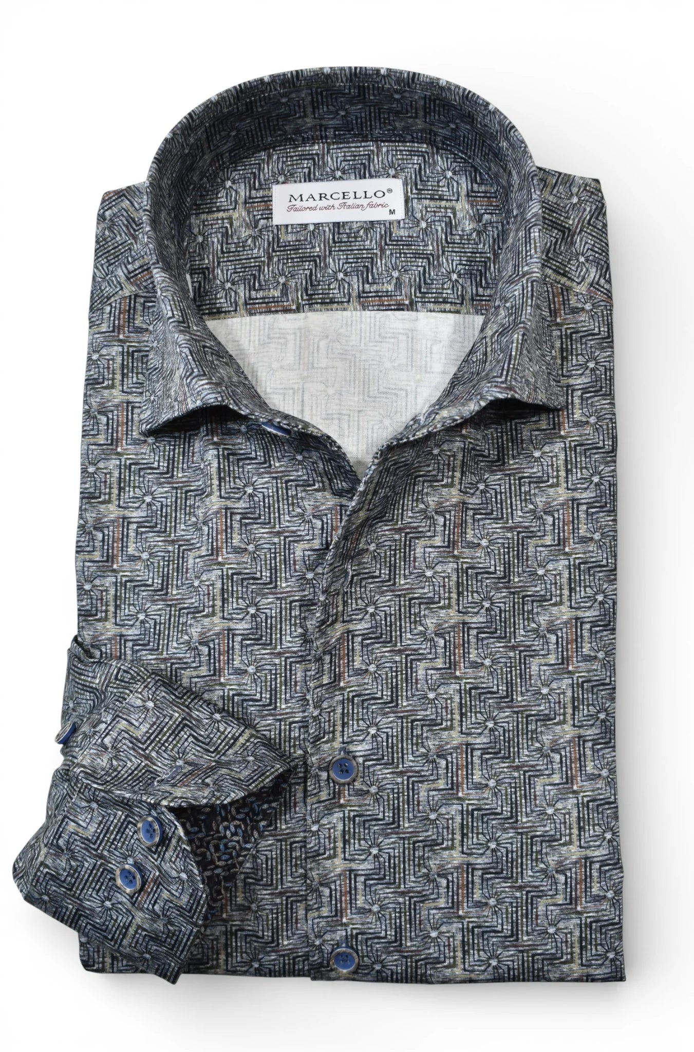 Grey Slate Maze Sport Shirt