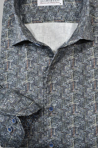Grey Slate Maze Sport Shirt
