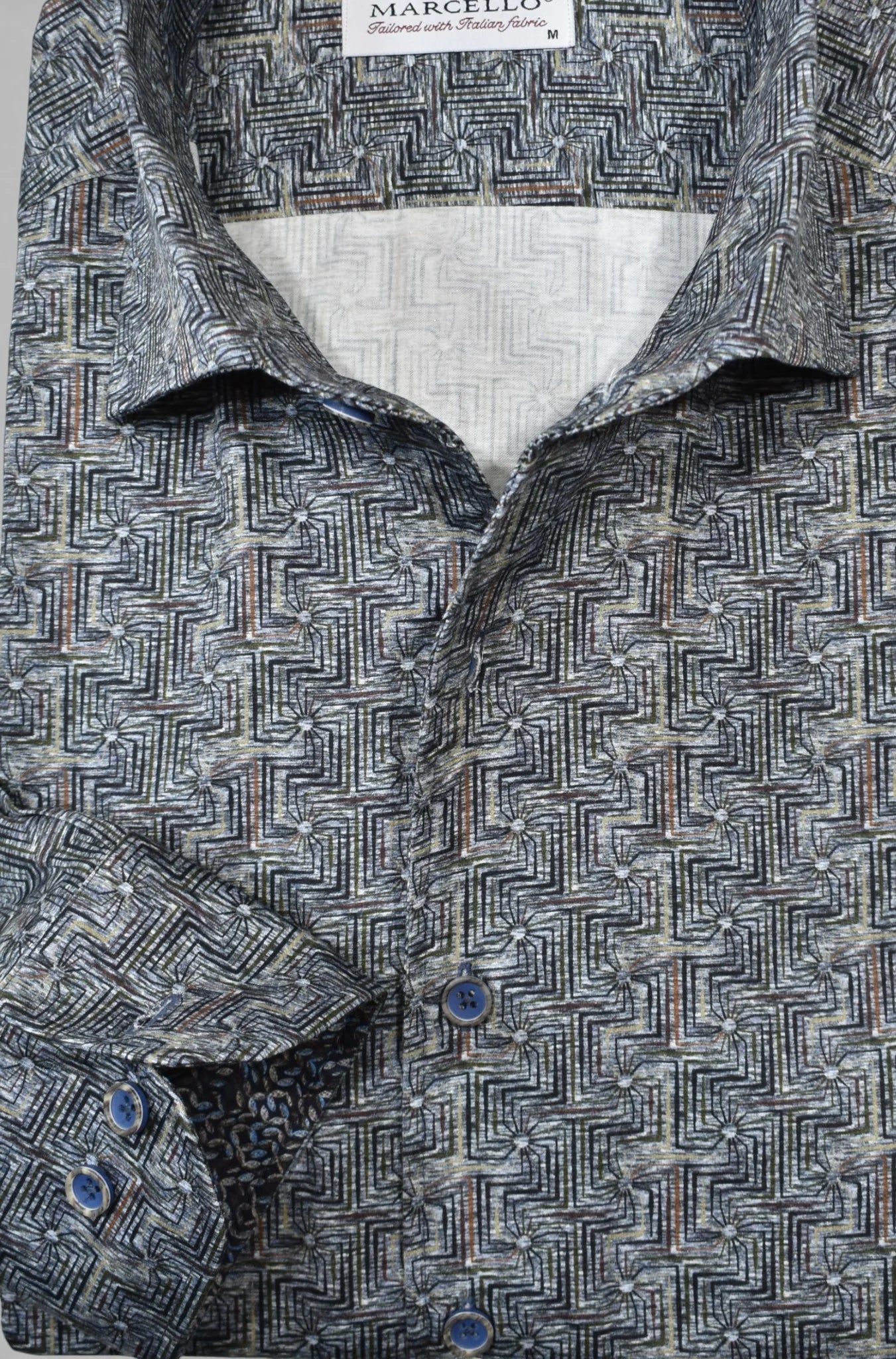 Grey Slate Maze Sport Shirt