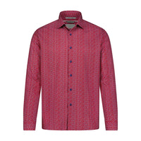 Red with Indigo Dot Performance Shirt