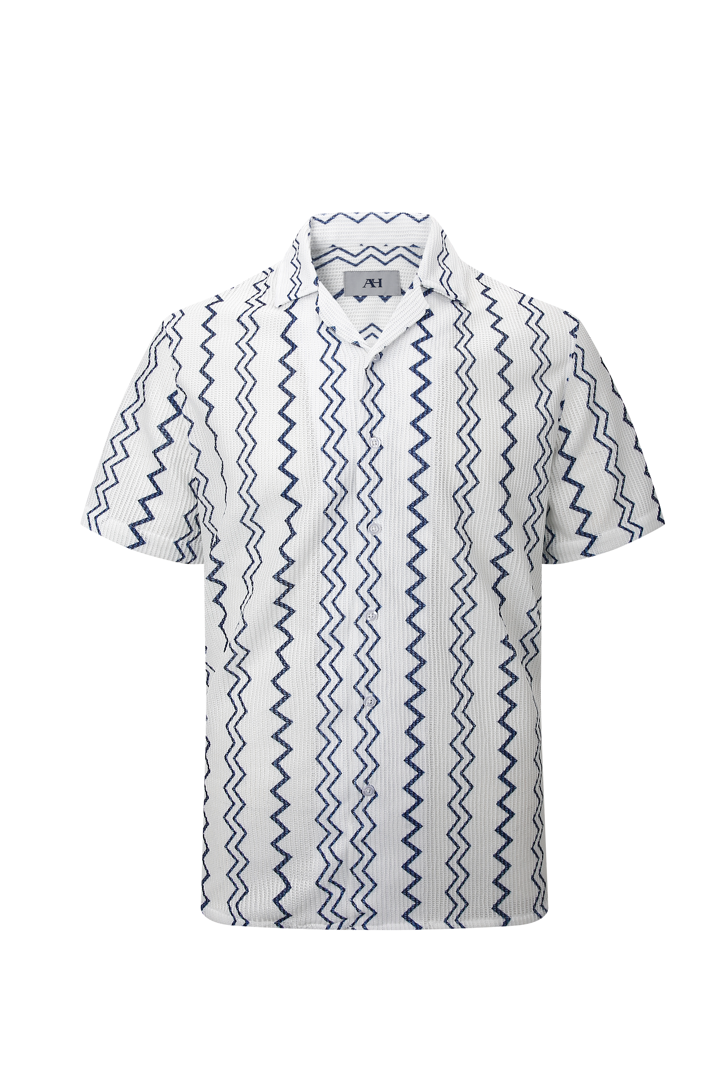 White Chevron Sport Shirt