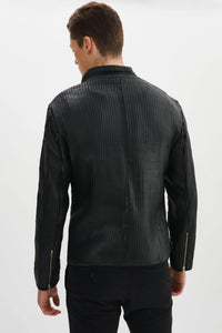 Win Leather Jacket- Black