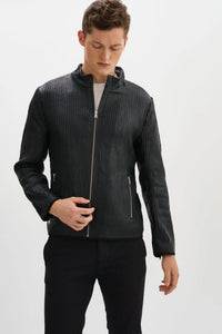 Win Leather Jacket- Black