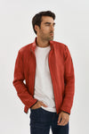 Win Leather Jacket- Red