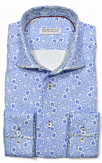 Blue Floral Sport Shirt
