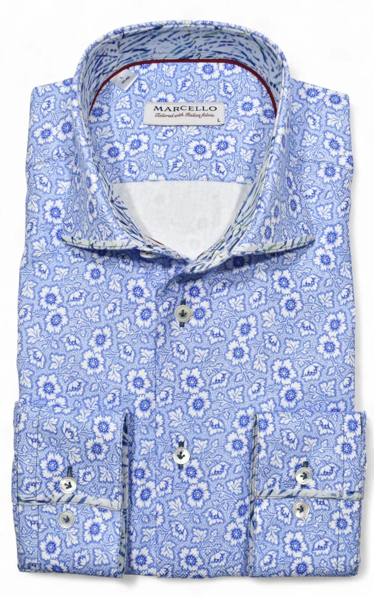 Blue Floral Sport Shirt