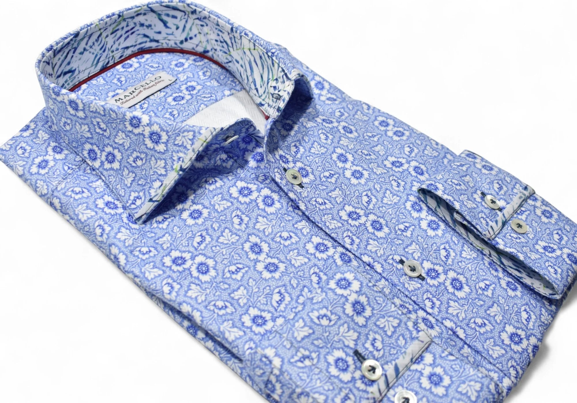 Blue Floral Sport Shirt