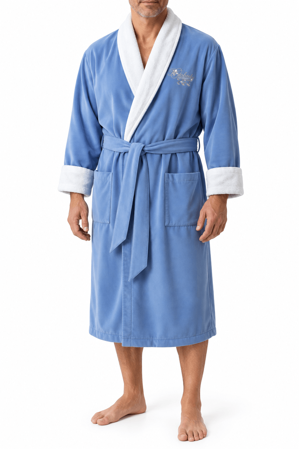 The Peabody Microfiber Robe - Blue