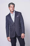 Welland Sport Coat – Navy Tonal Microcheck Stretch Knit 7 Downie St.