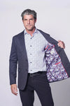 Welland Sport Coat – Navy Tonal Microcheck Stretch Knit 7 Downie St.