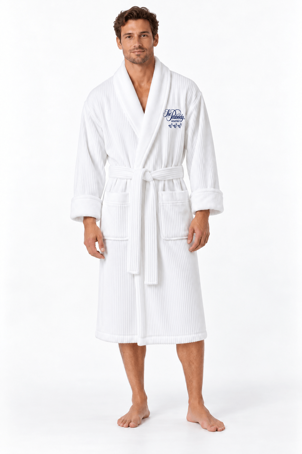 The Peabody Hotel Mini Stripe Shawl Bathrobe