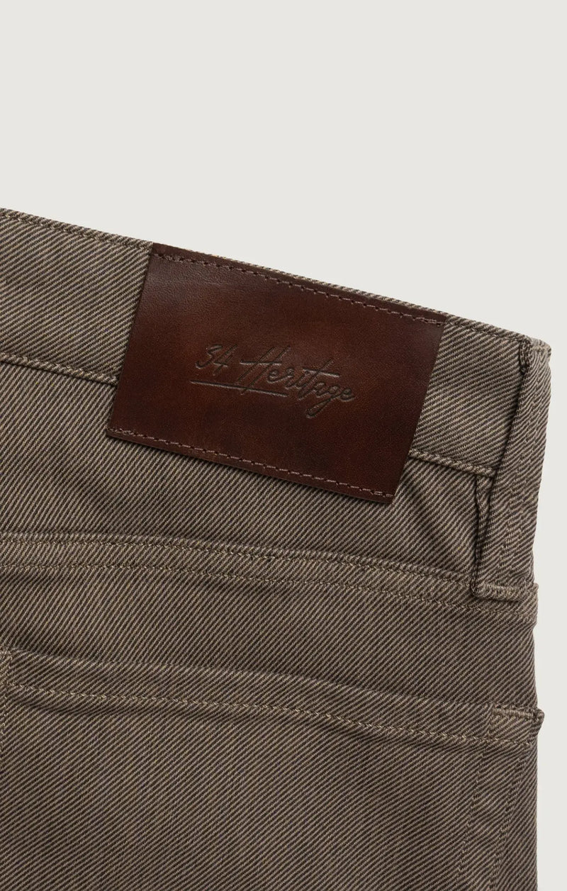 Straight Leg Pants - Coffee Diagonal 34 Heritage