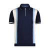 Melange  Panel Short Sleeve Knit Polo