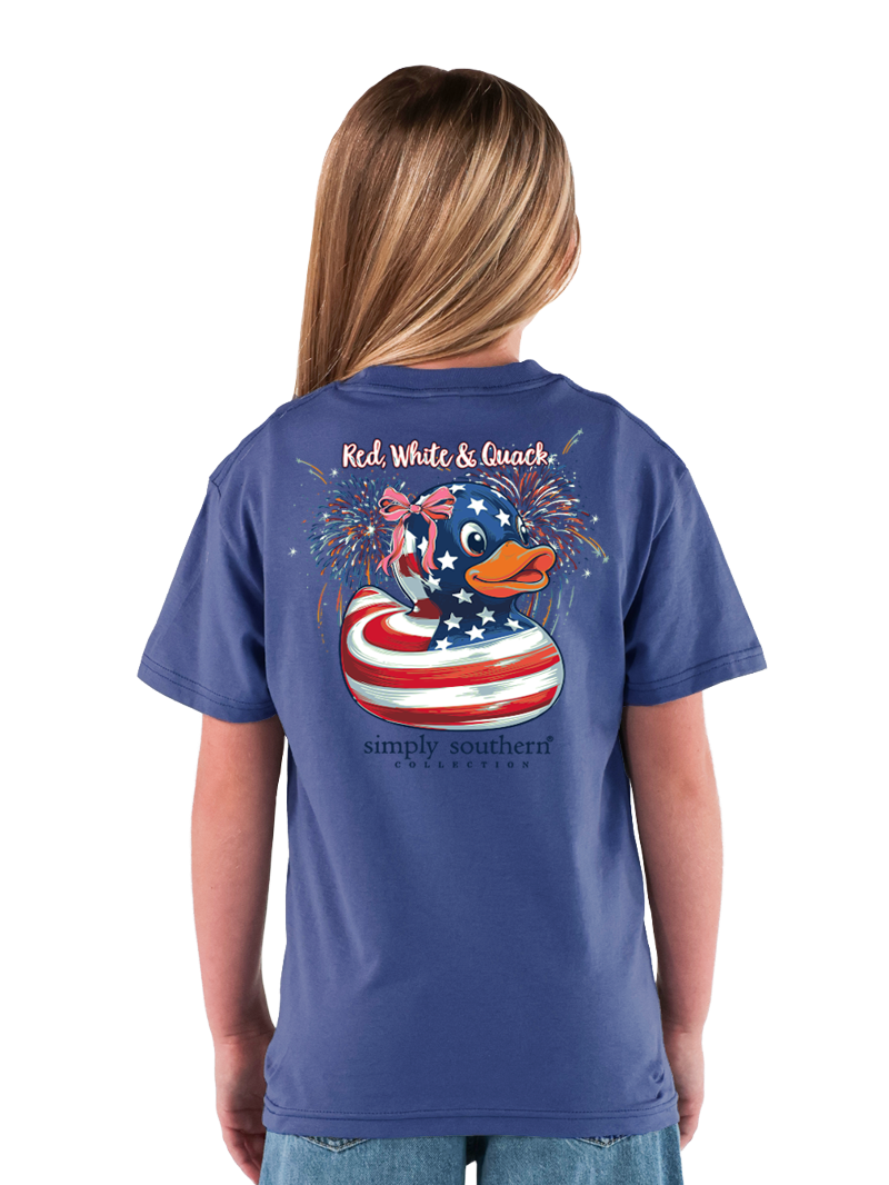 Youth Red, White & Quack Tee