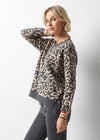 Leopard Sweater - Charcoal