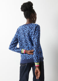 Leopard Sweater - Denim