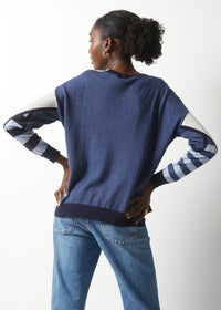 Mosiac Intarsia Sweater - Marine