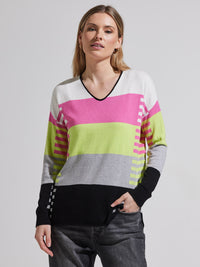 Neon Stripe Sweater