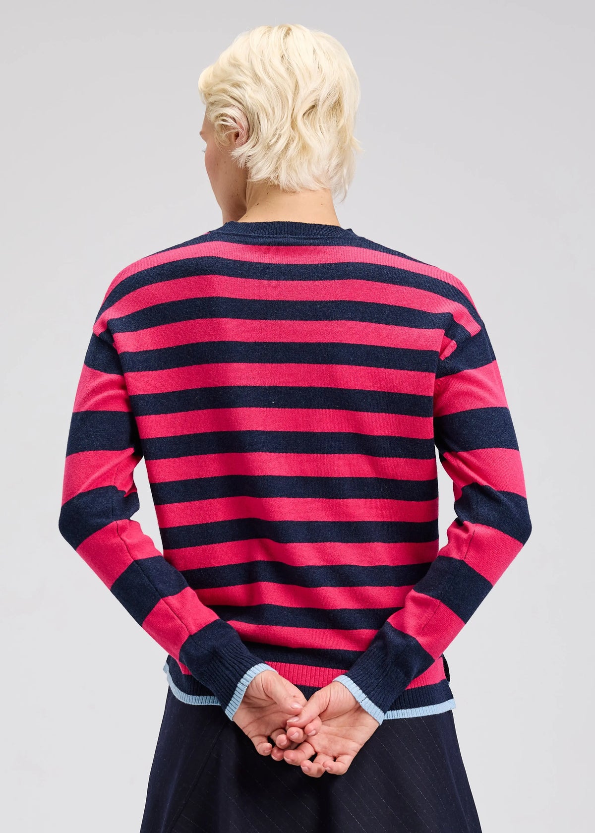 Navy & Pink Stripe Crew ZAKET & PLOVER