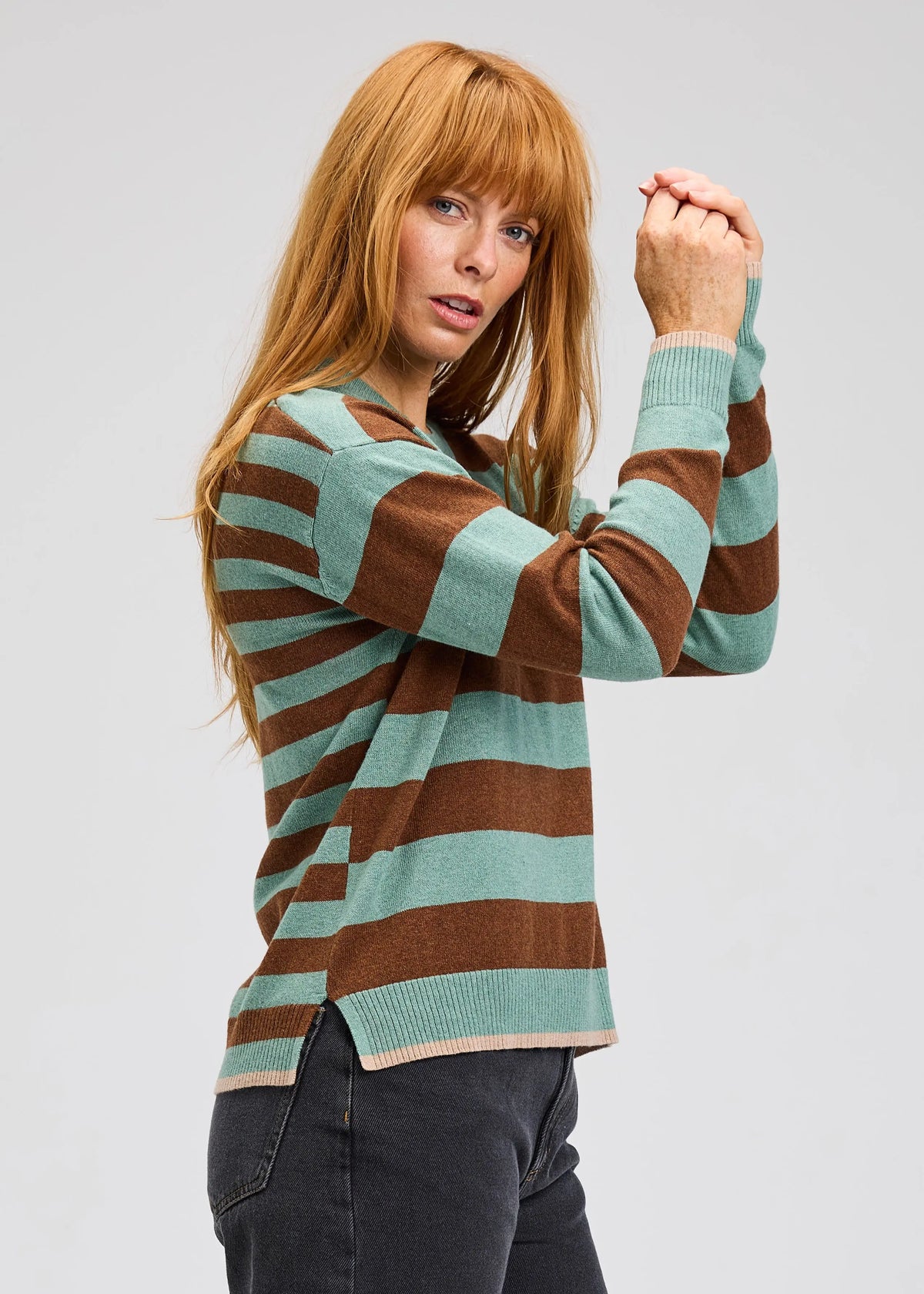 Moss Multi Stripe Crew ZAKET & PLOVER