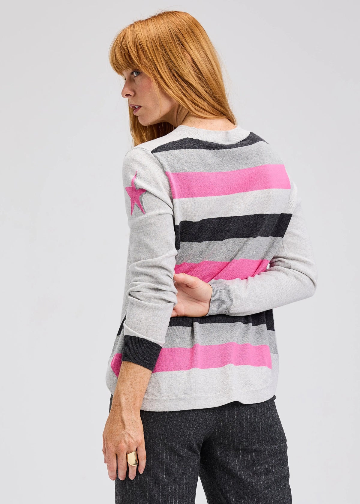 Grey Stars & Stripes Sweater ZAKET & PLOVER