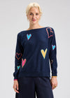 Intarsia Heart Sweater ZAKET & PLOVER