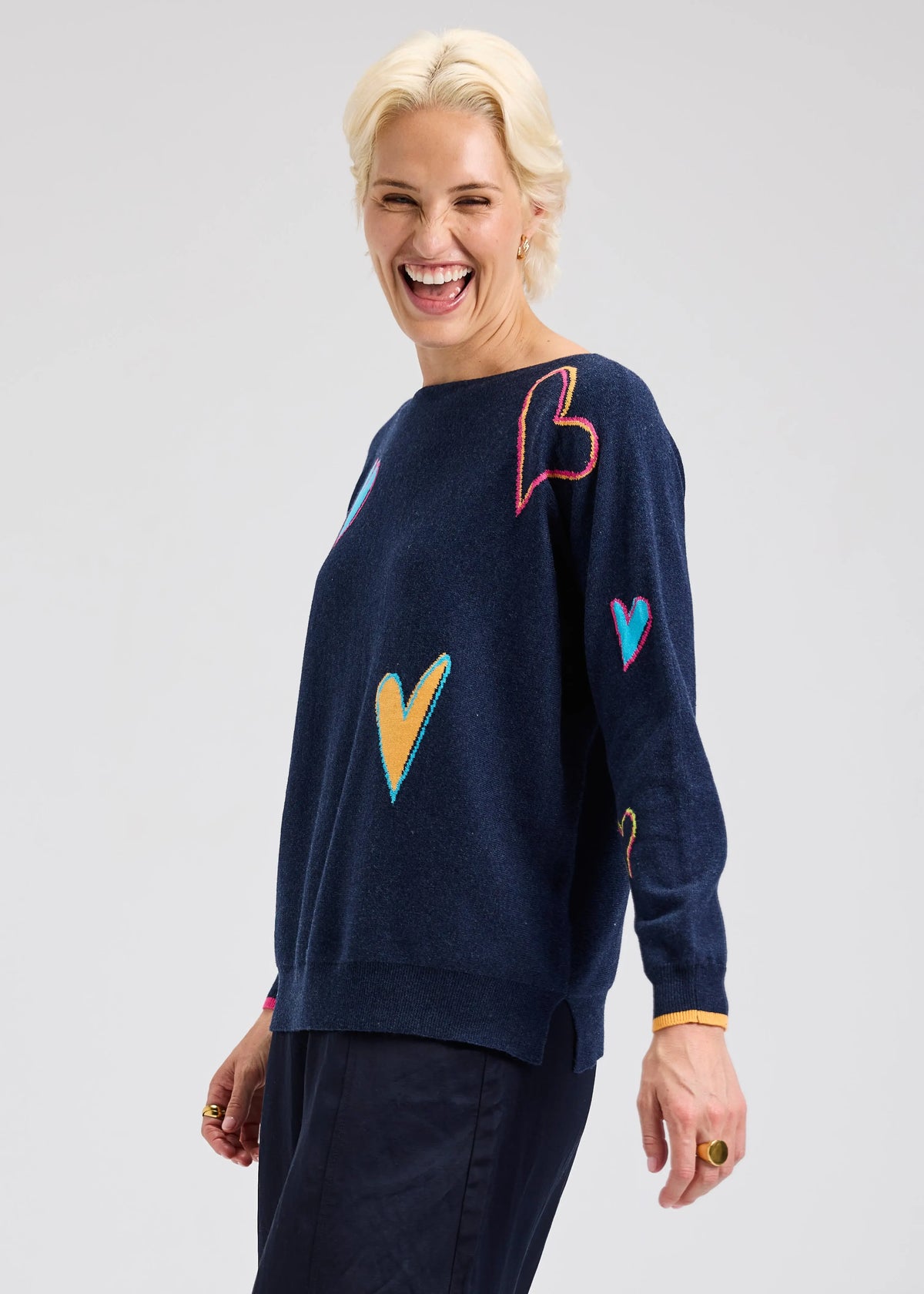 Intarsia Heart Sweater ZAKET & PLOVER