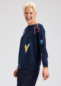 Intarsia Heart Sweater ZAKET & PLOVER