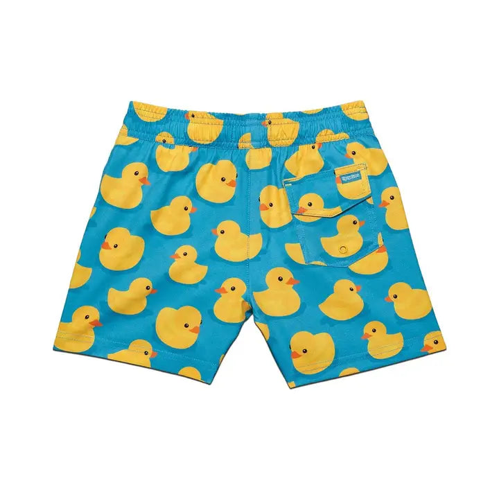 Rubber Ducky Kid's Stretch Swim Trunks